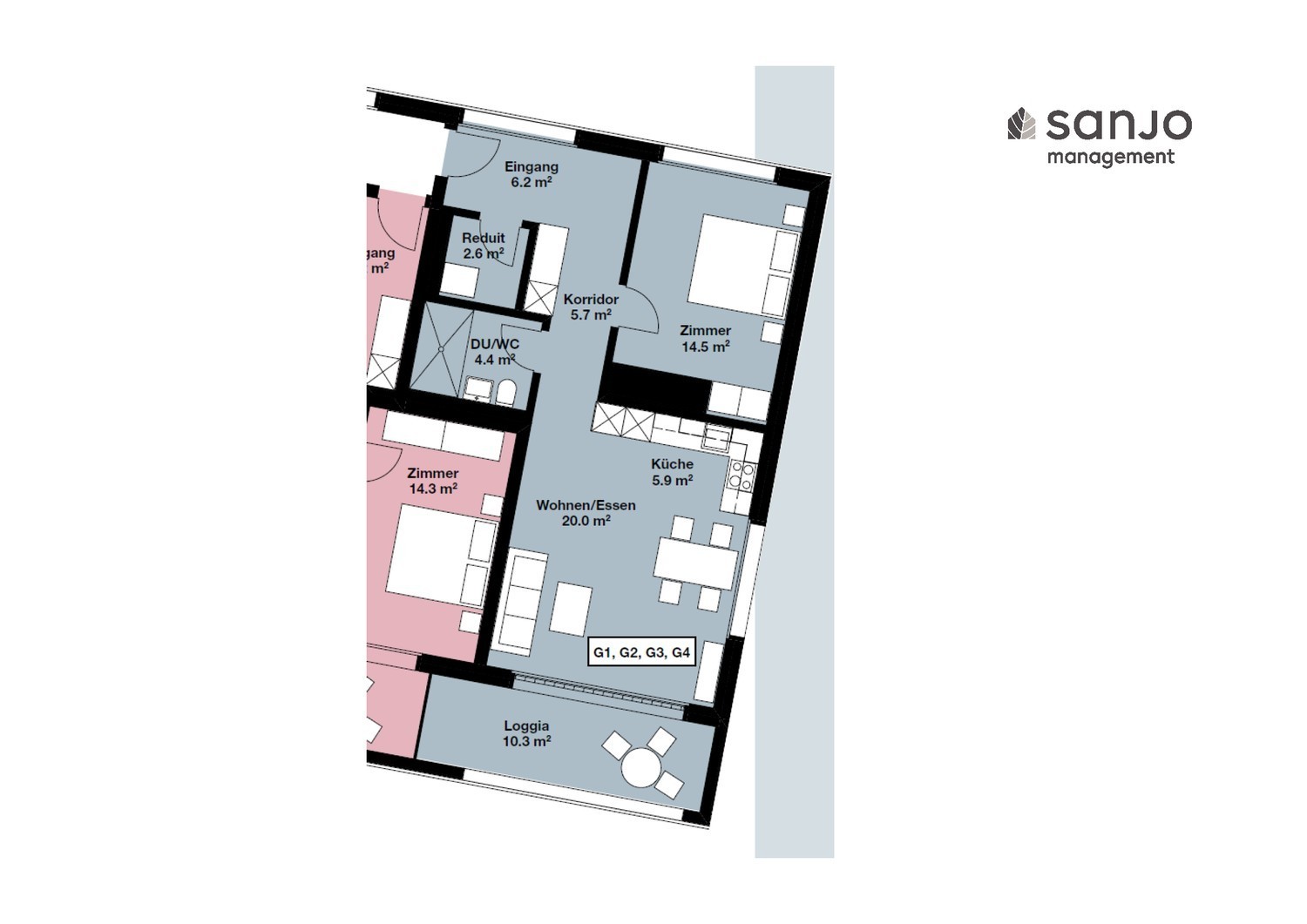 2 ½ rooms apartment