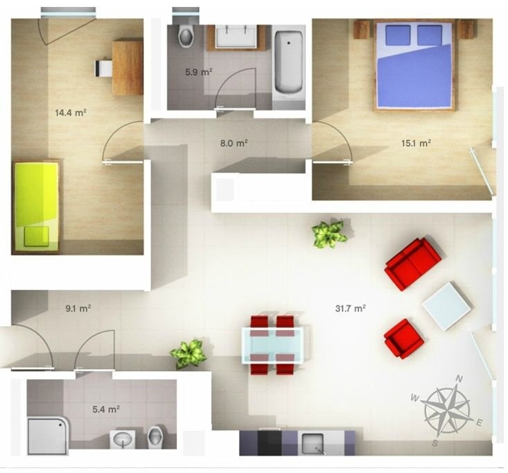 3 ½ rooms apartment (7)
