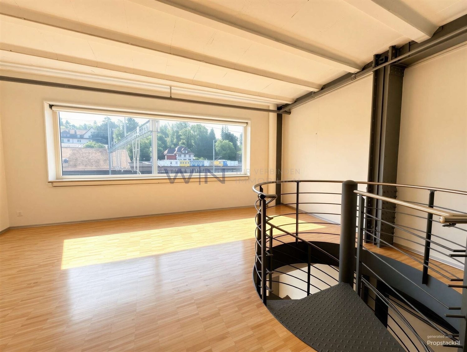 Charme industriel rencontre confort moderne à Winterthur   
  
FAITS WE   
\+ Emplacement attractif et calme pour vivre et travailler   
\+ Plan ouvert, escalier en colimaçon, beaucoup de lumière - idéal pour bureau, cabinet et home   
\+ Balcon pour respirer, 16 m2 de stockage/archives, place de pa