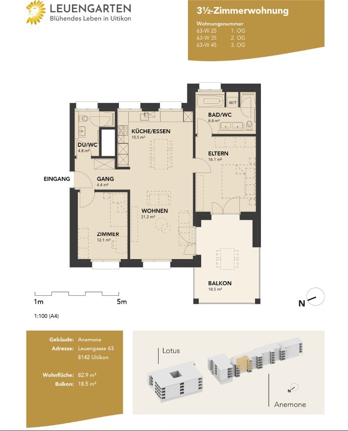 2 ½ rooms apartment