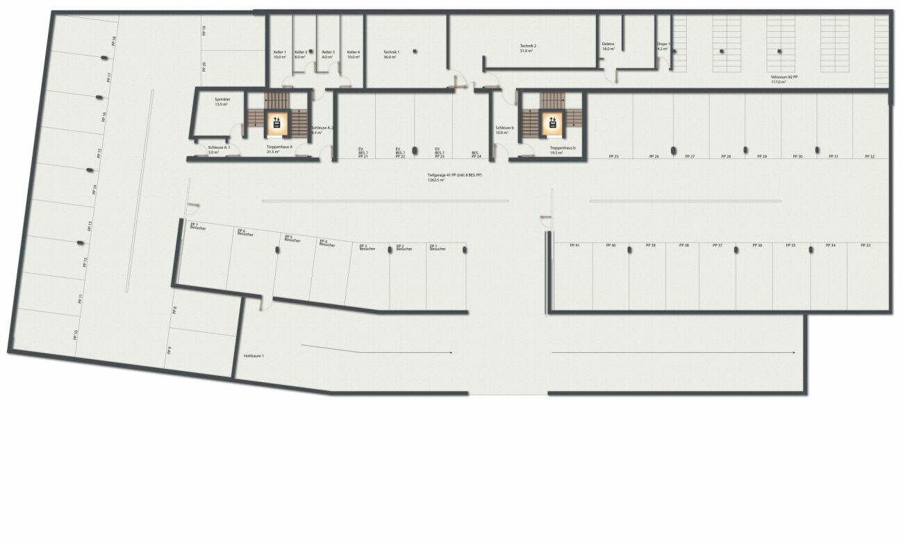 280m² office