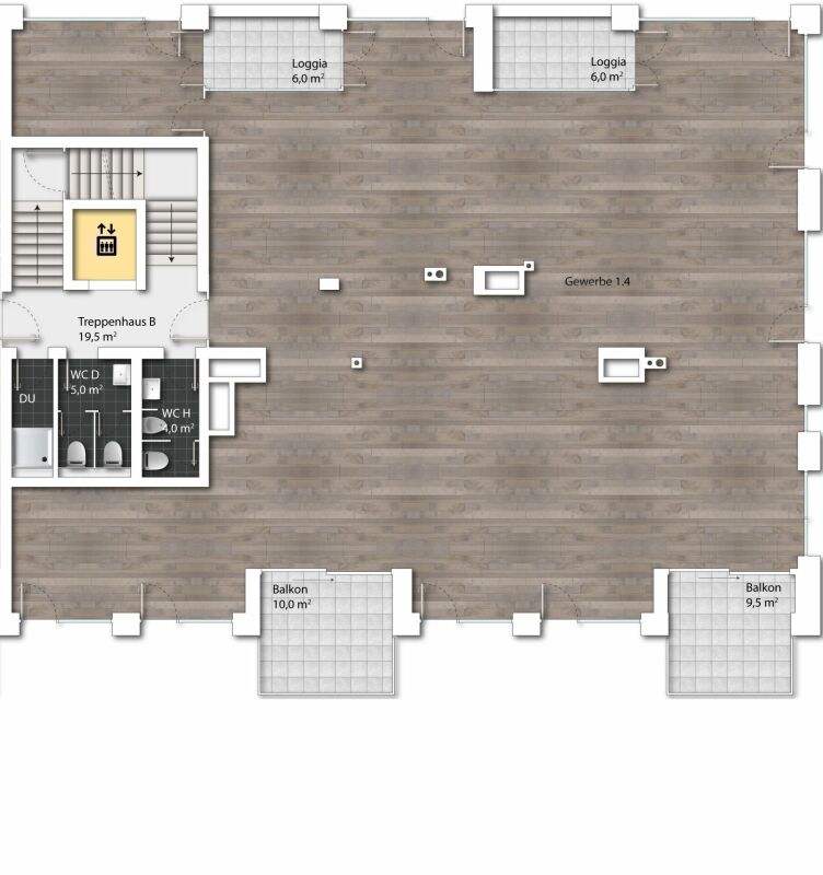 280m² office
