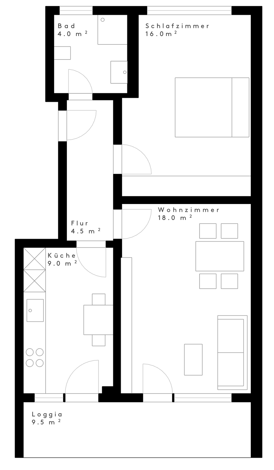 2 ½ rooms apartment