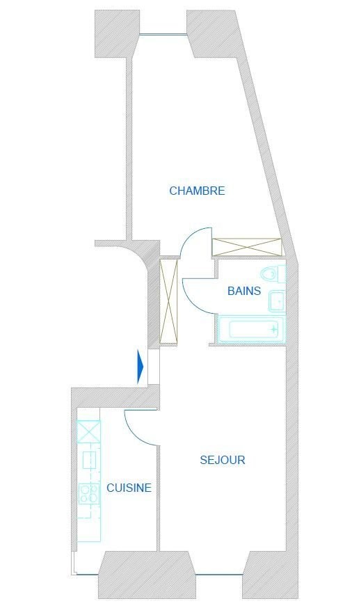 3 rooms apartment