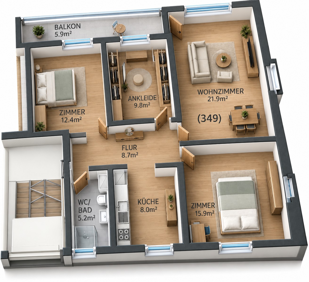 4 ½ rooms apartment, Foto 5 von 7