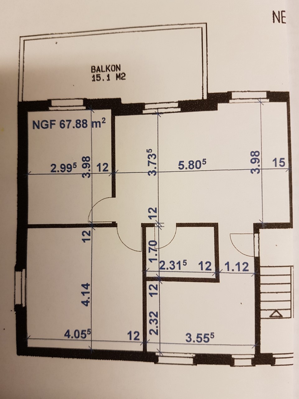3 ½ pièces appartement
