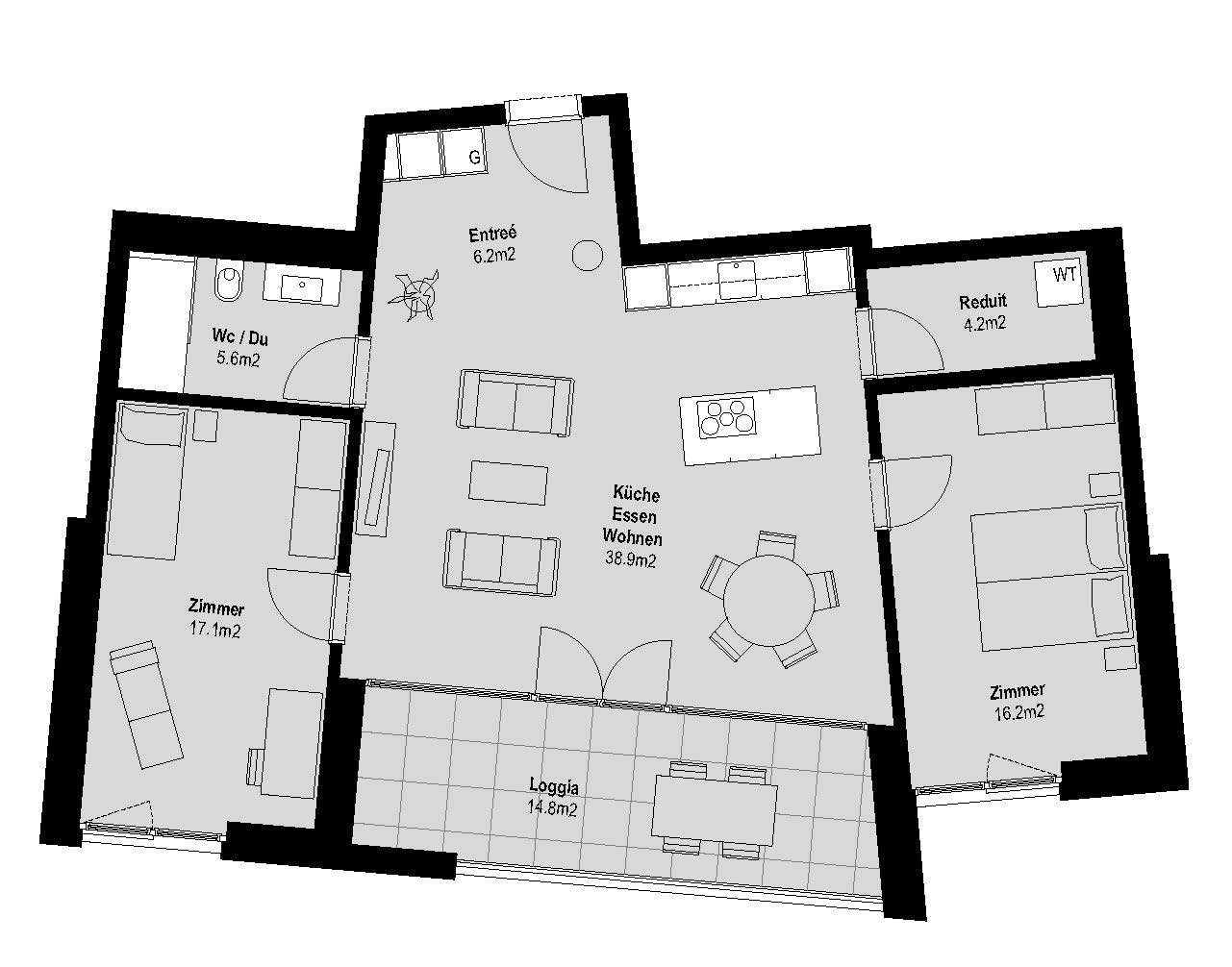 Appartement de 3 ½ pièces