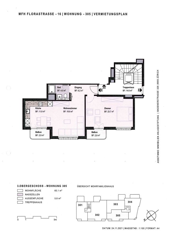 Appartement de 1 ½ pièce