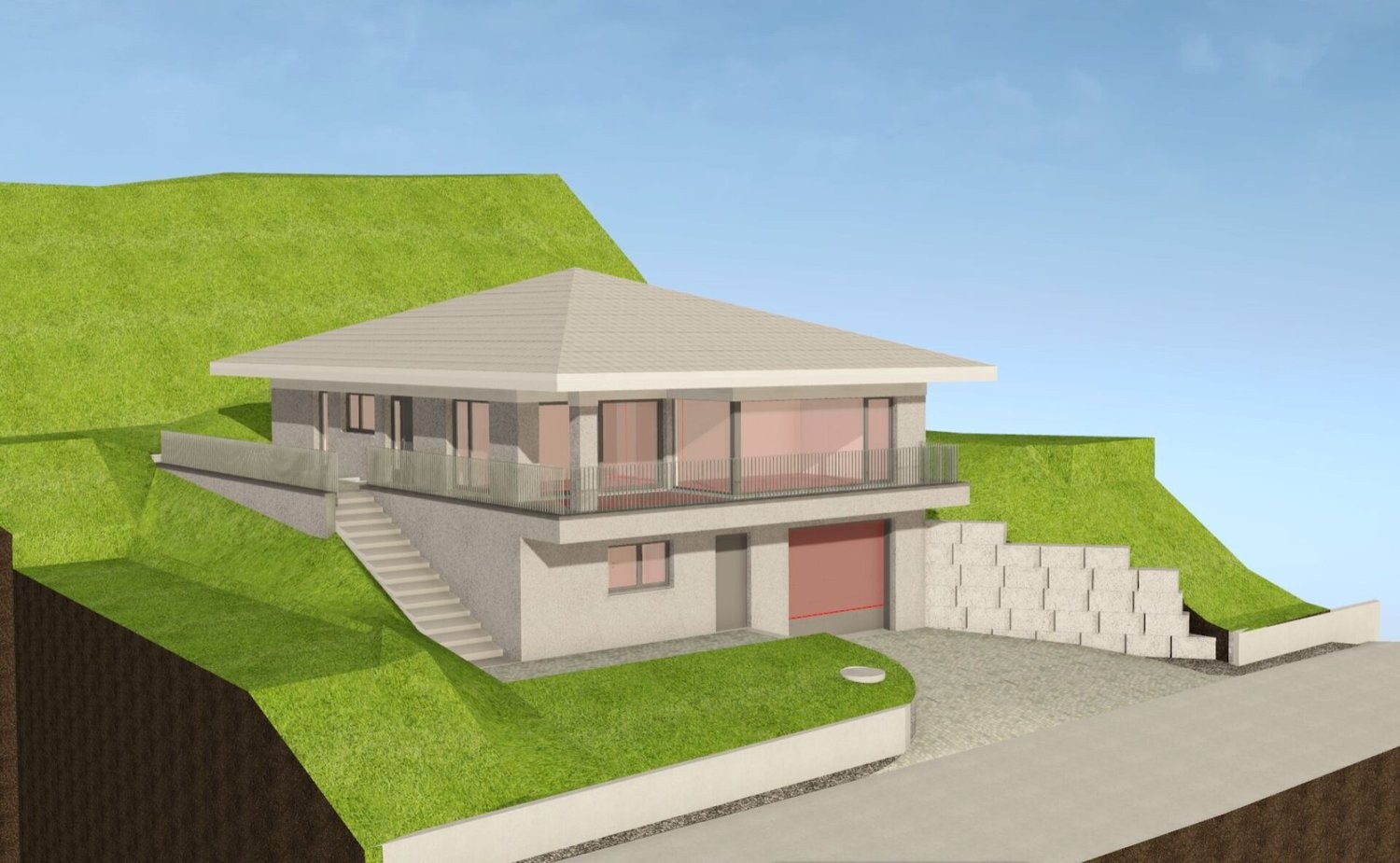 604m² building land
