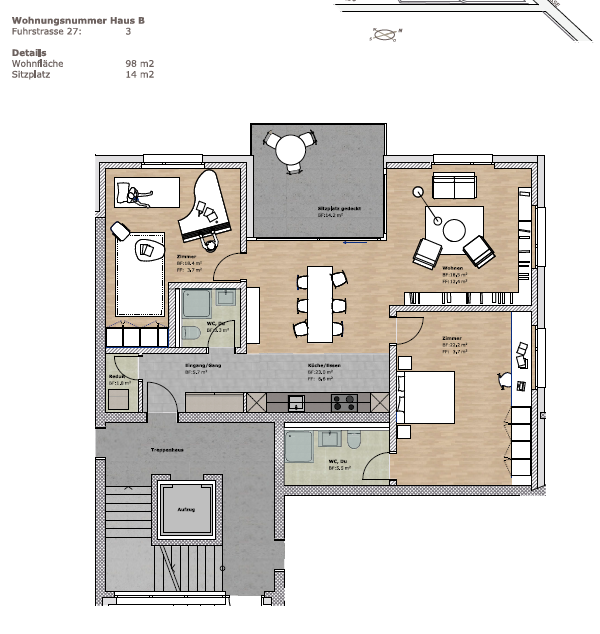 2 ½ rooms apartment