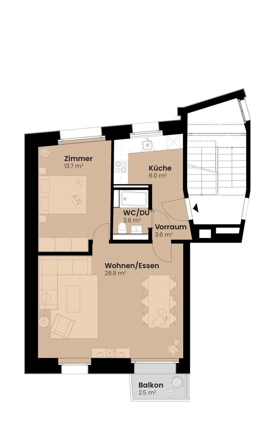 2 ½ Zimmer-Wohnung