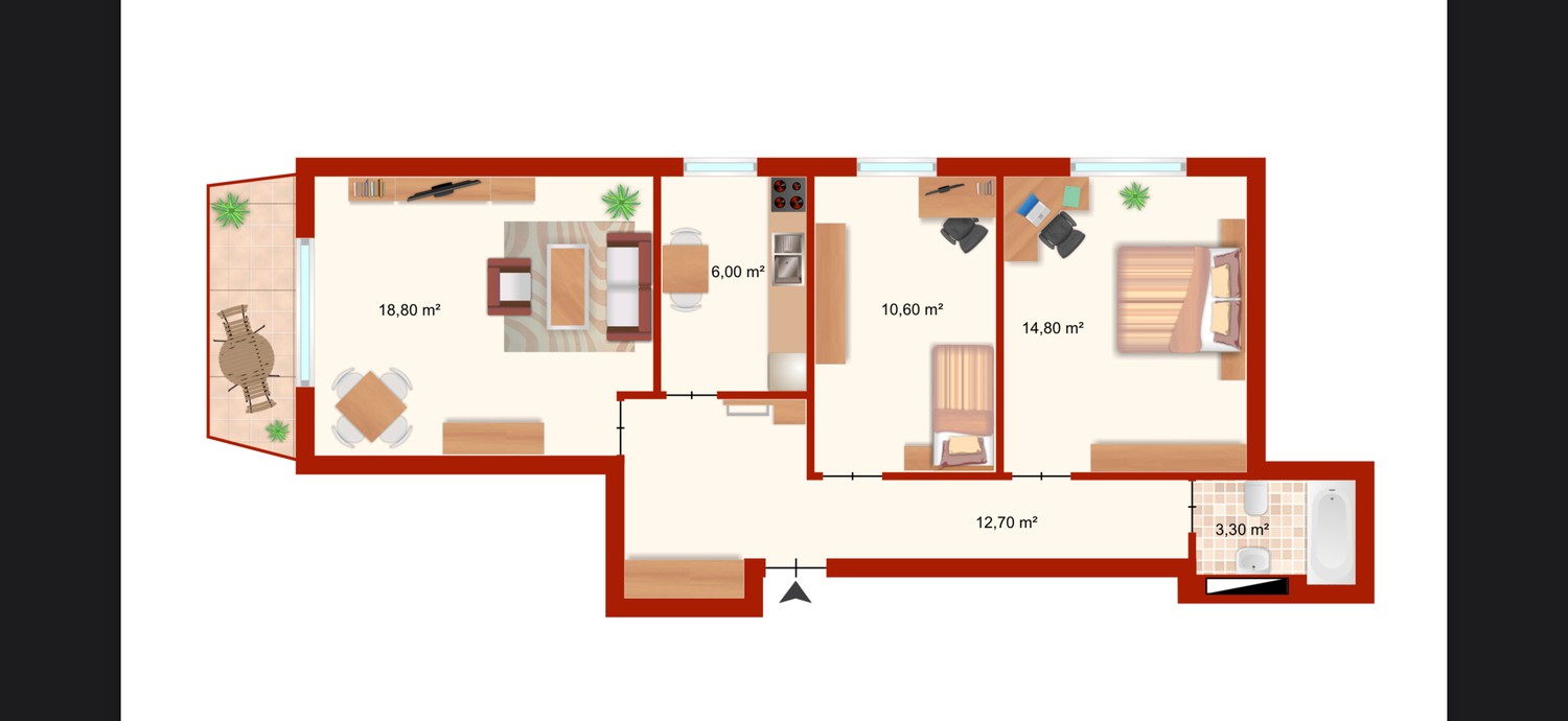 3 rooms apartment, Foto 2 von 6