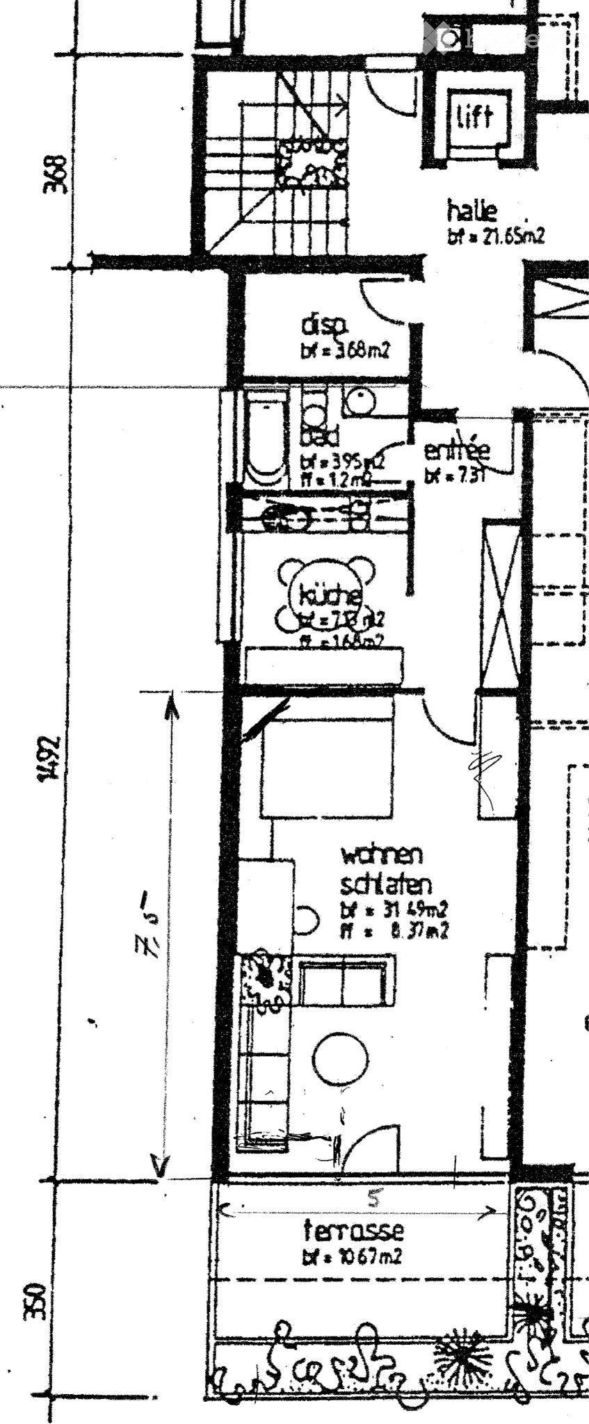 1 ½ rooms apartment