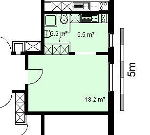 1 room apartment, Foto 5 von 5