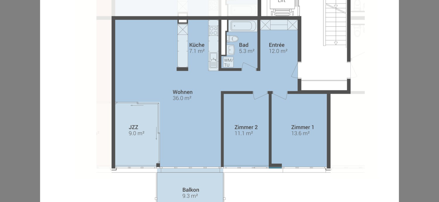 3 rooms apartment