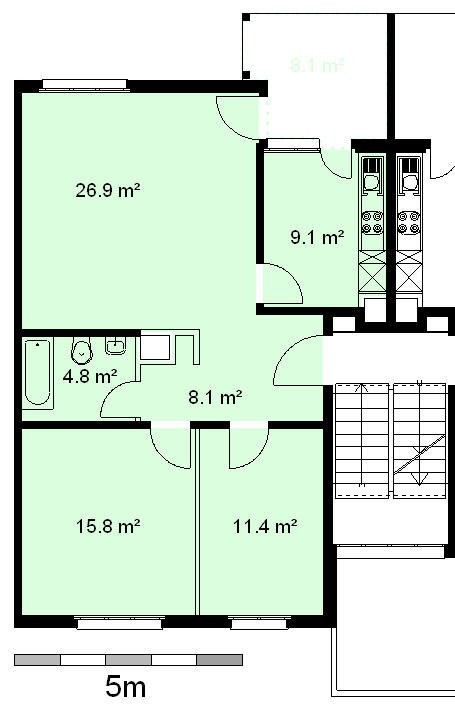 3 ½ pièces appartement