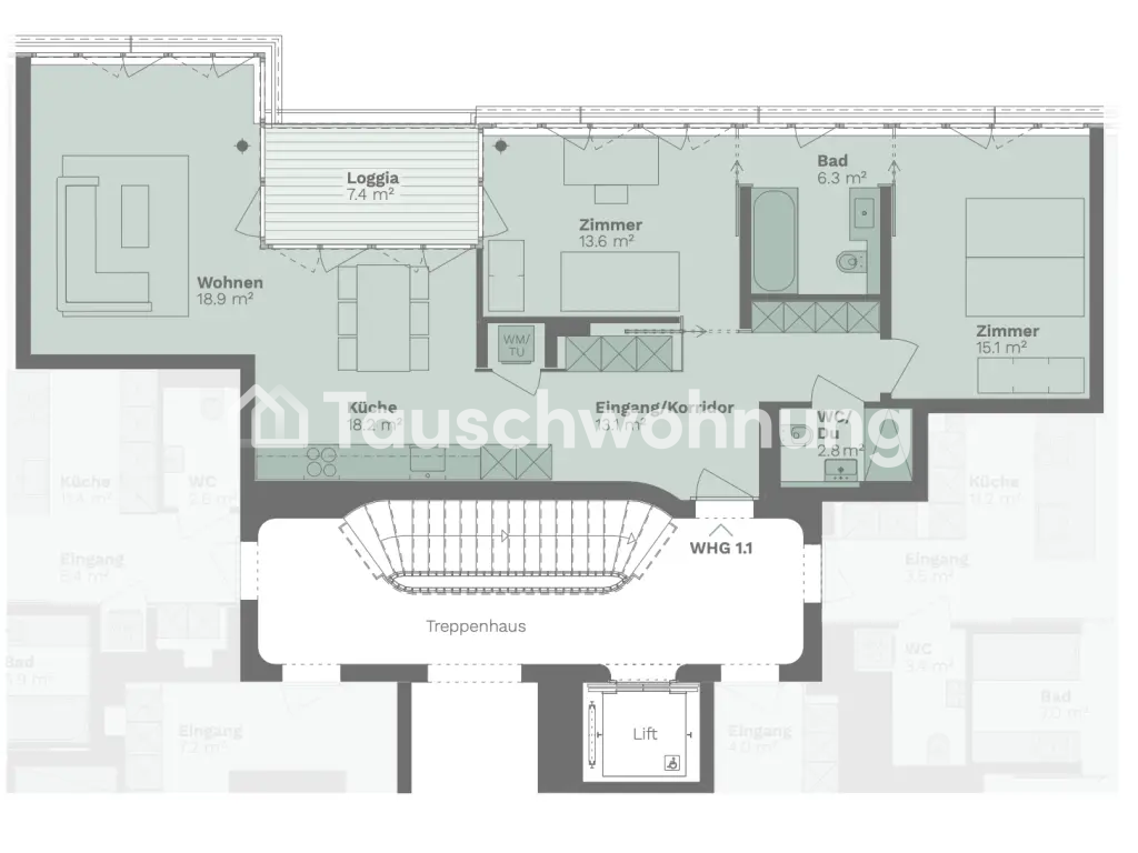 Appartement de 3 ½ pièces