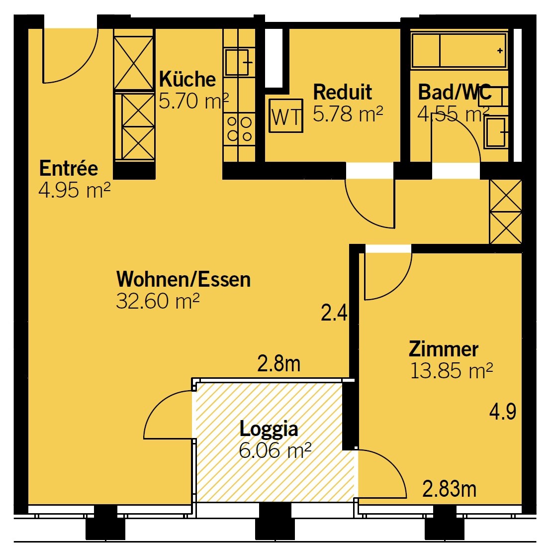 1 ½ Zimmer Wohnung