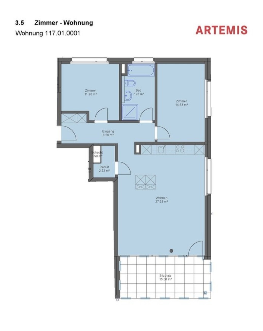 Appartement de 3 ½ pièces