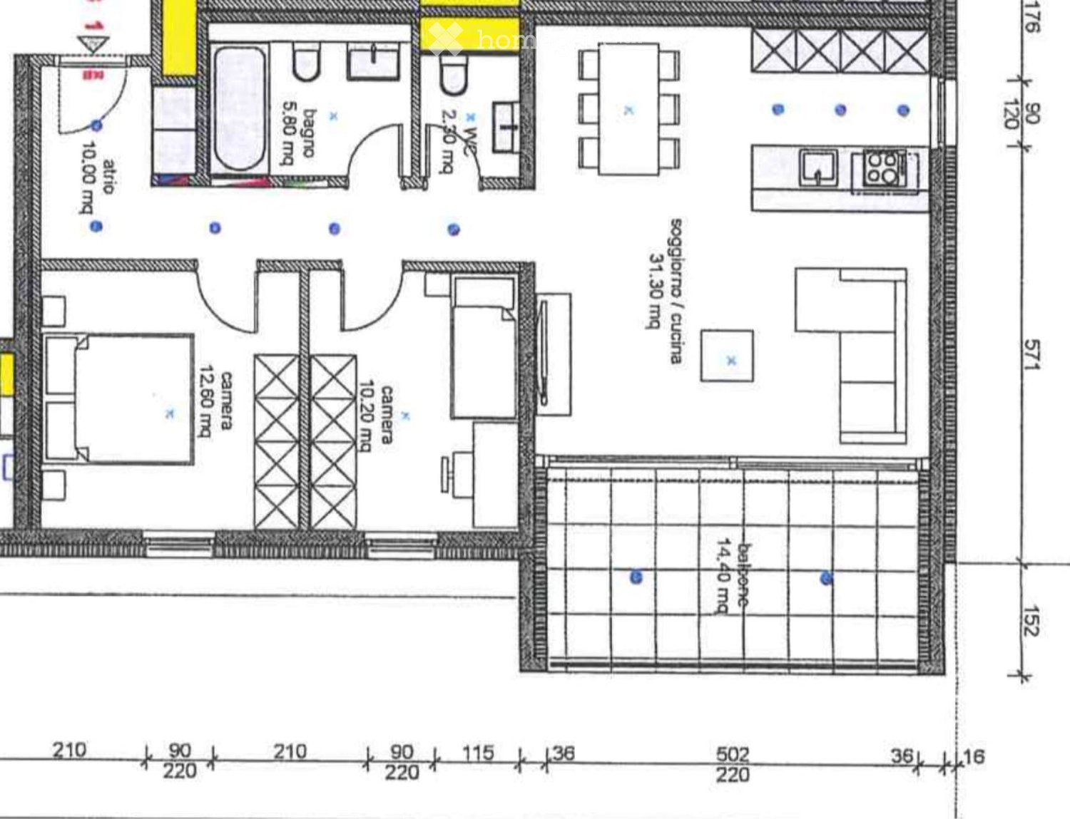 3 rooms apartment
