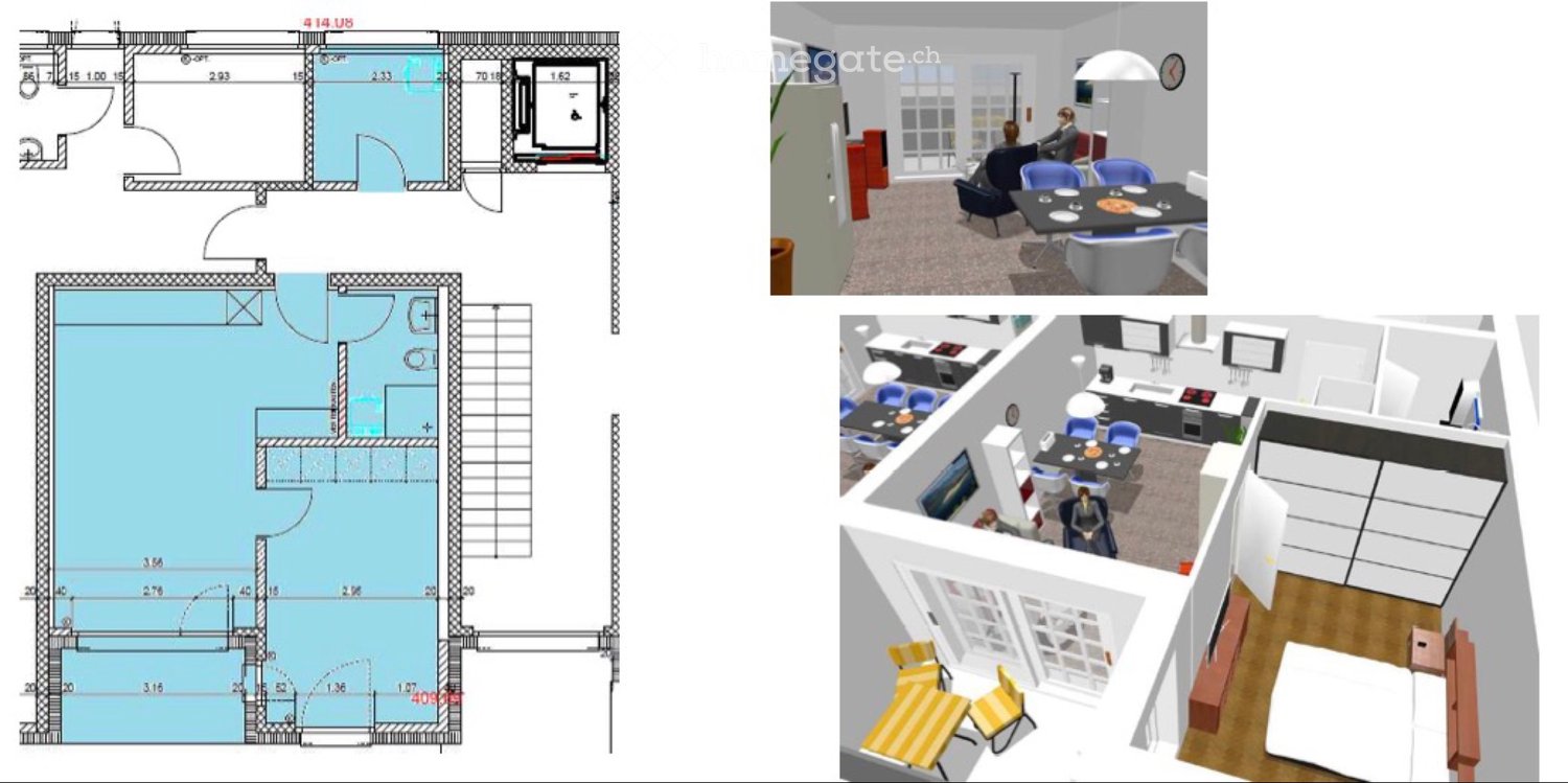 3 rooms apartment