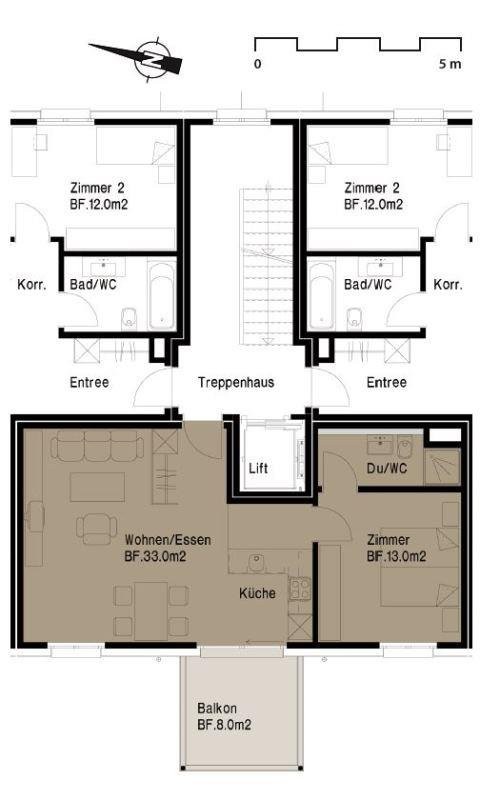 3 ½ locali appartamento mansardato
