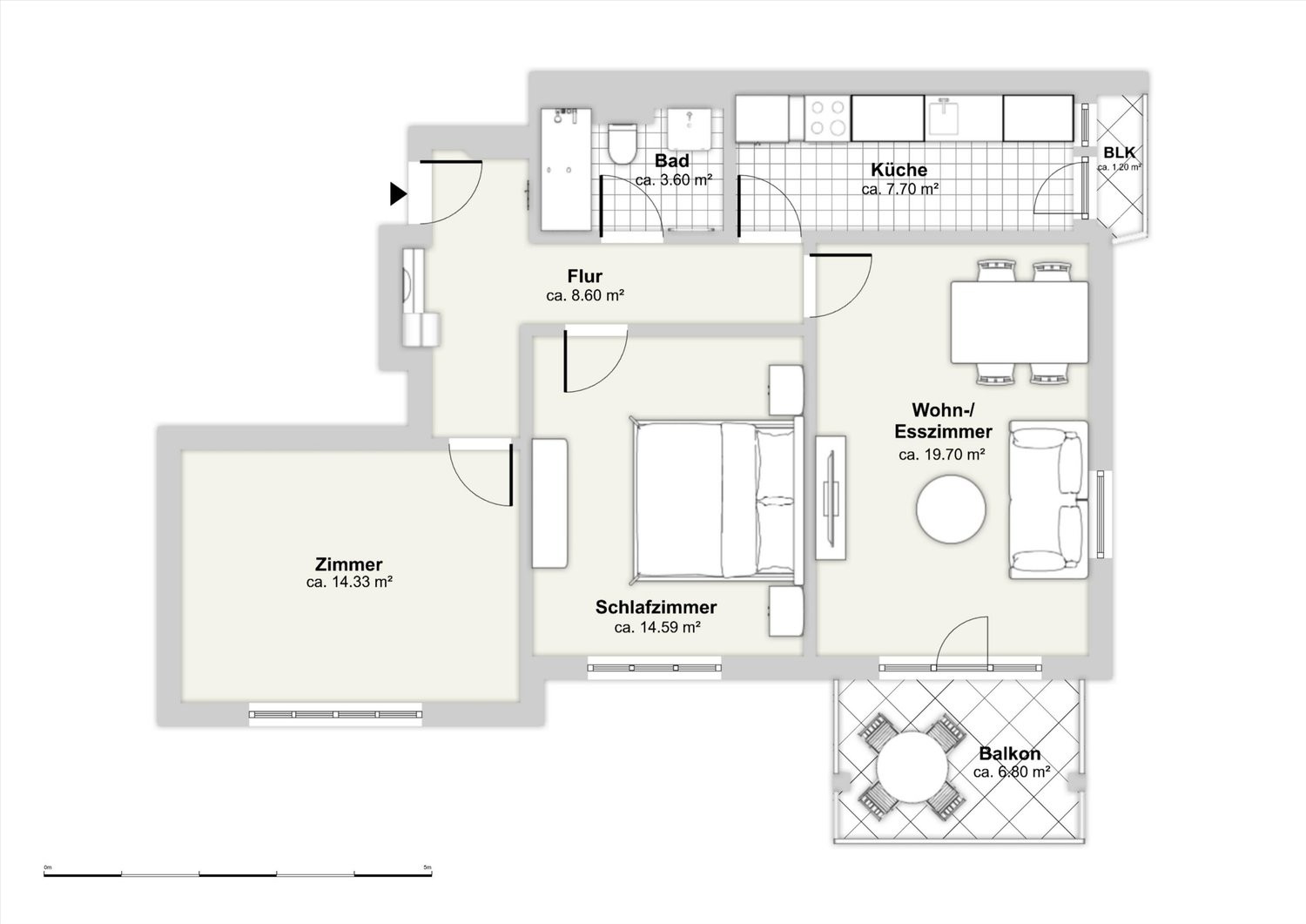 3 rooms apartment, Foto 9 von 9