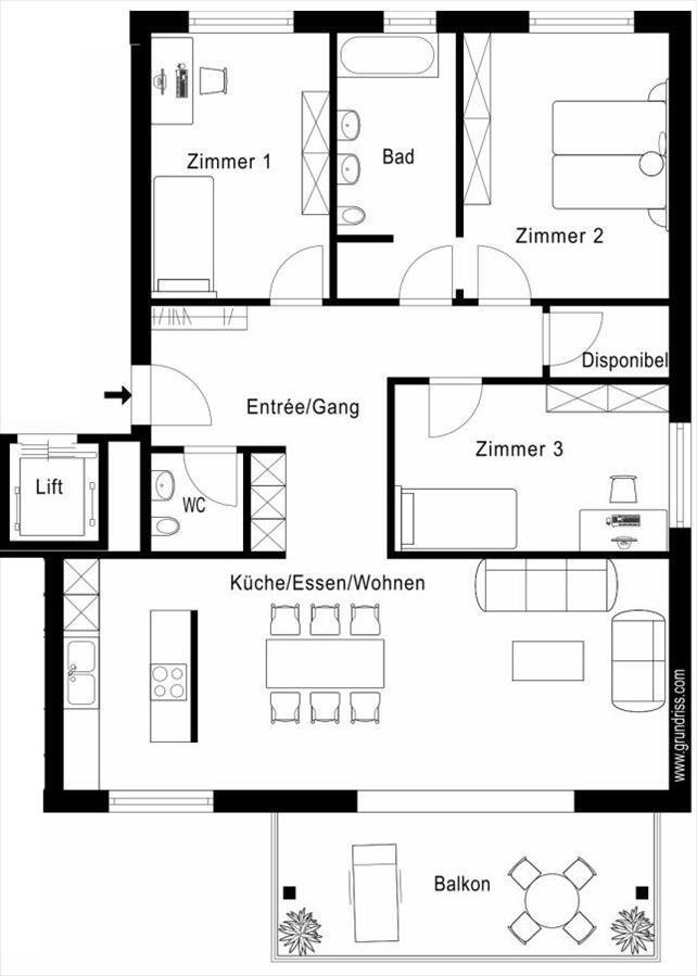 4 ½ rooms apartment