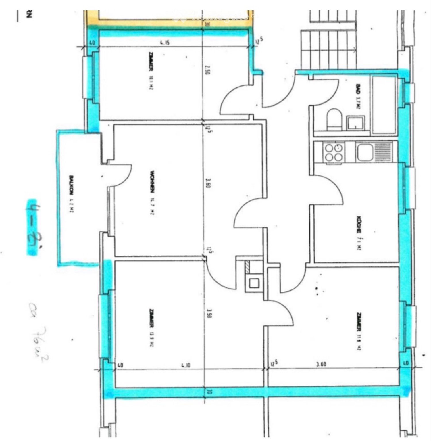 4 rooms apartment