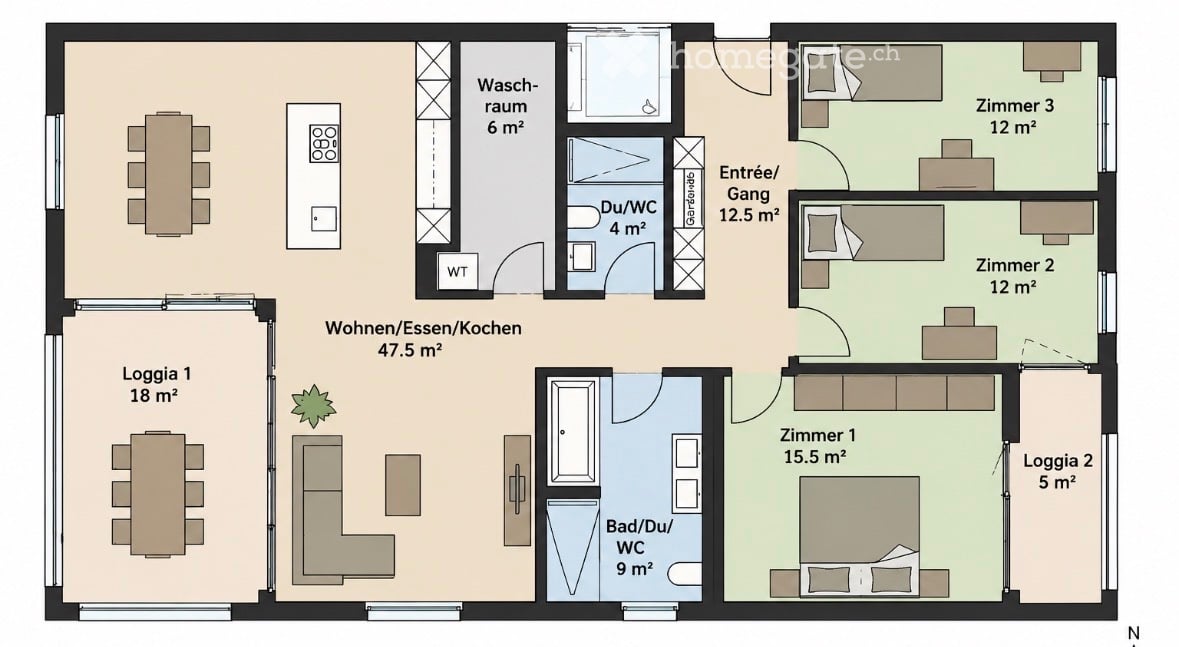 4 rooms apartment, Foto 2 von 5