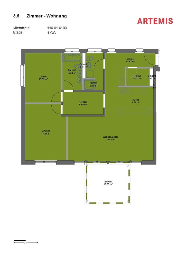Appartement de 3 ½ pièces