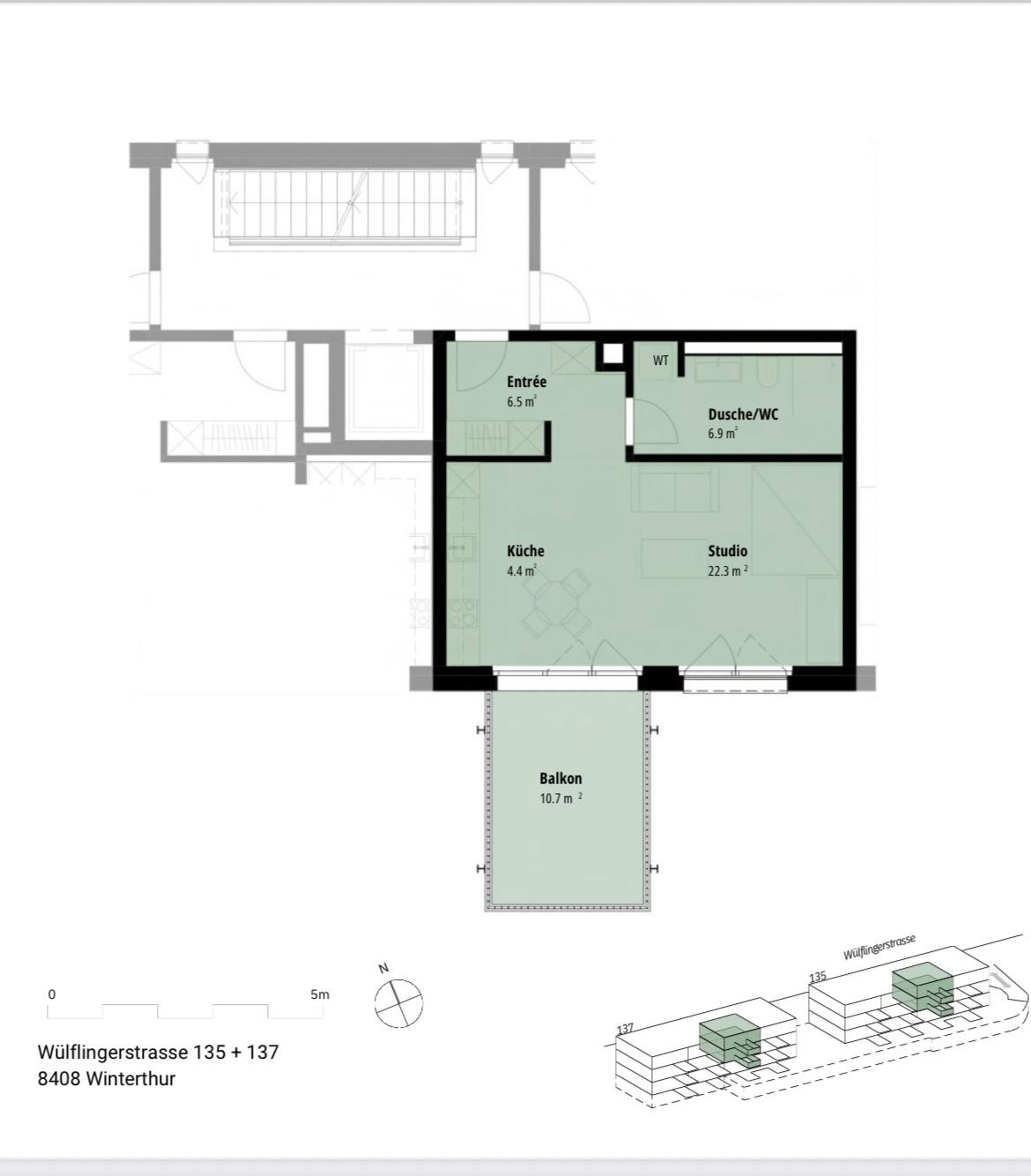 1 ½ Zimmer Wohnung, Foto 1 von 7