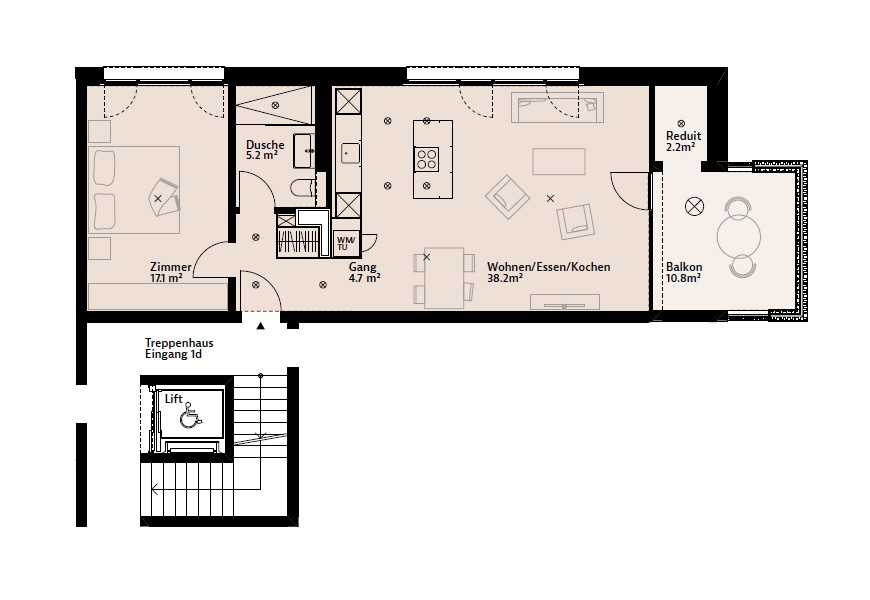 2 ½ rooms apartment, Foto 2 von 6