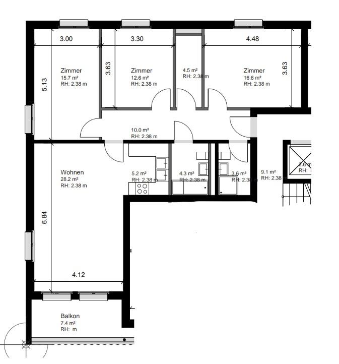 4 ½ pièces appartement