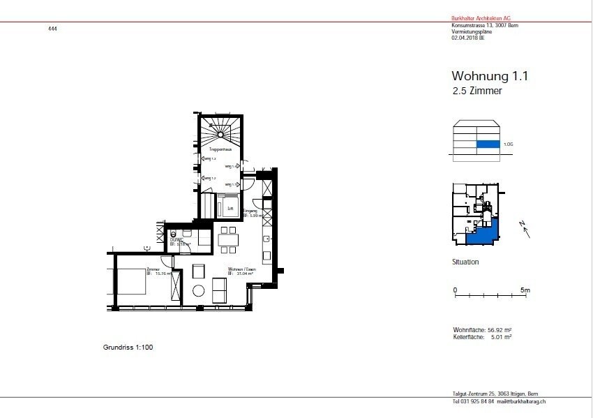 1 ½ rooms apartment