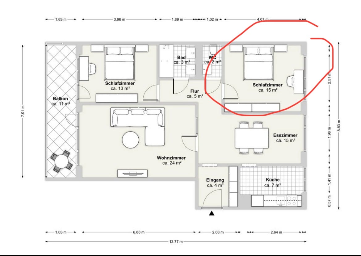 Room in a shared flat, Foto 1 von 8