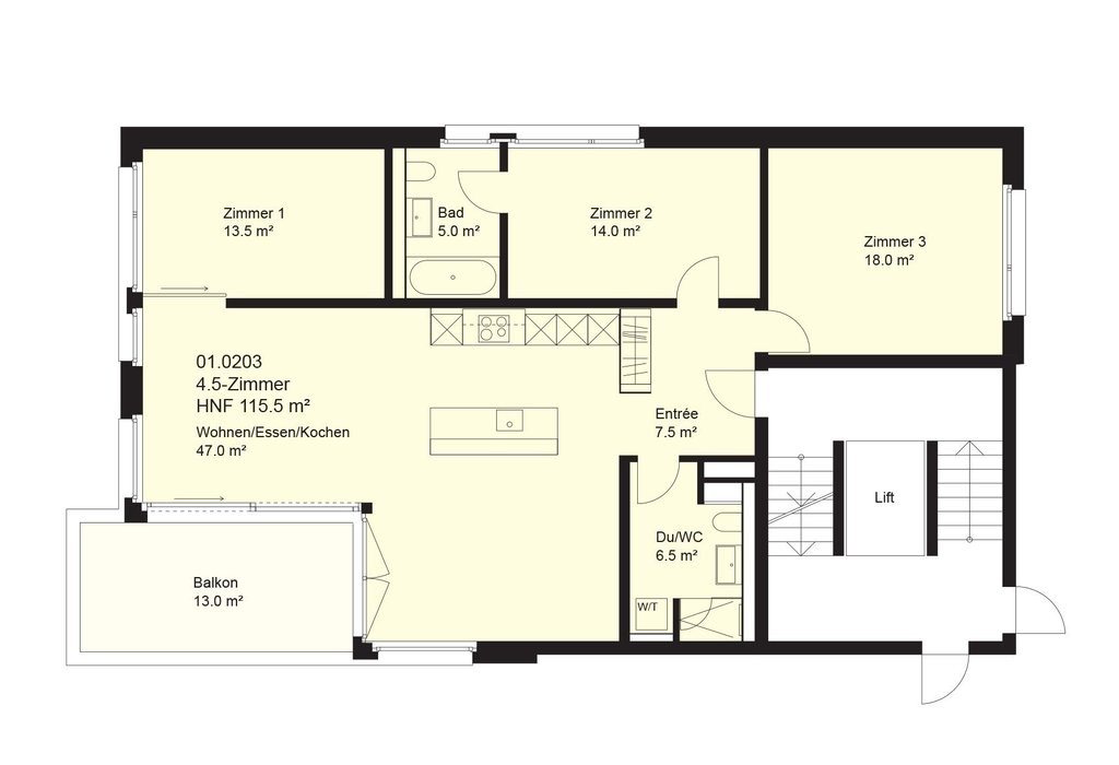Appartement de 4 ½ pièces, photo 2 sur 8