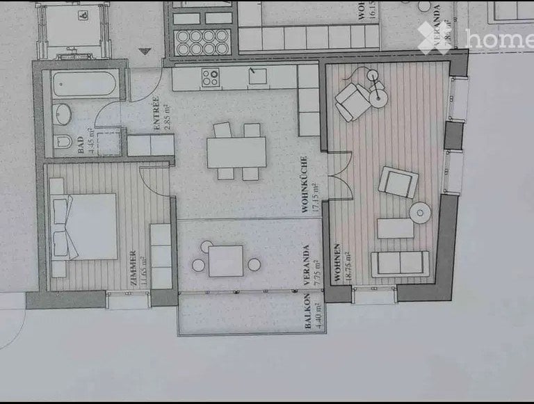 3 rooms apartment, Foto 5 von 5