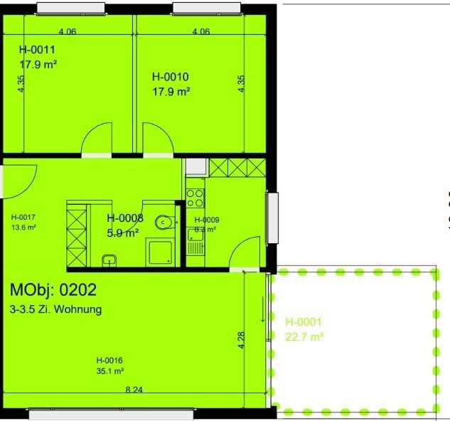 3 rooms apartment, Foto 6 von 6