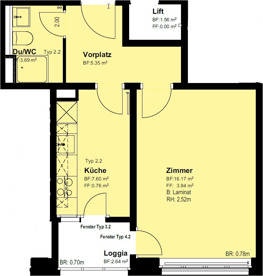 appartement de 1 pièce