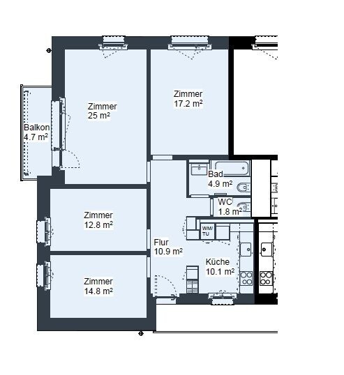4 rooms apartment