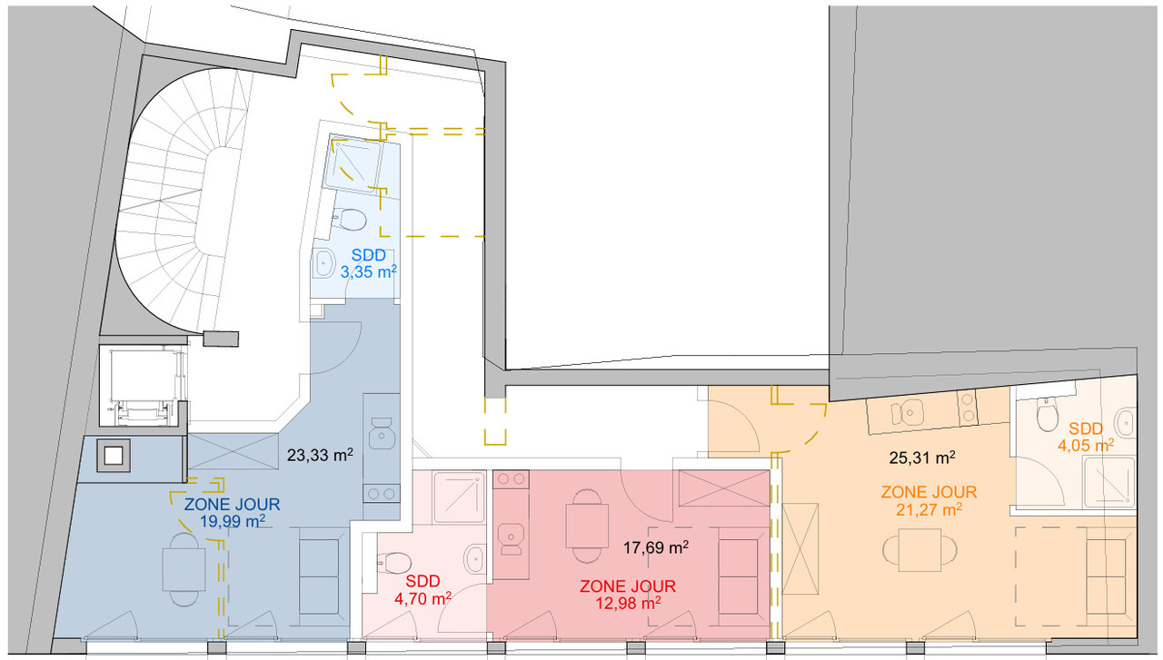 1-Zimmer-möblierte Wohnung