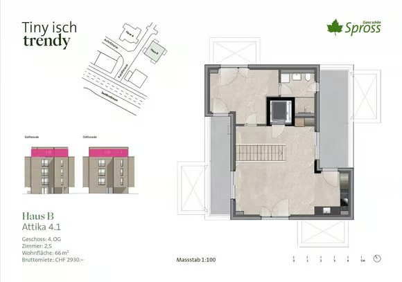 2 ½ rooms attic flat, Foto 7 von 7