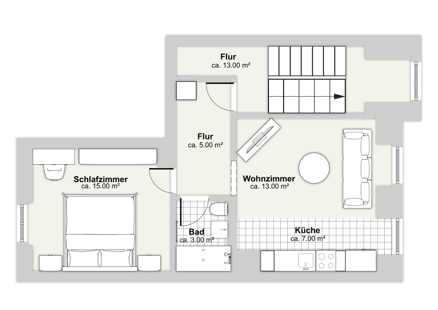 2 ½ rooms apartment