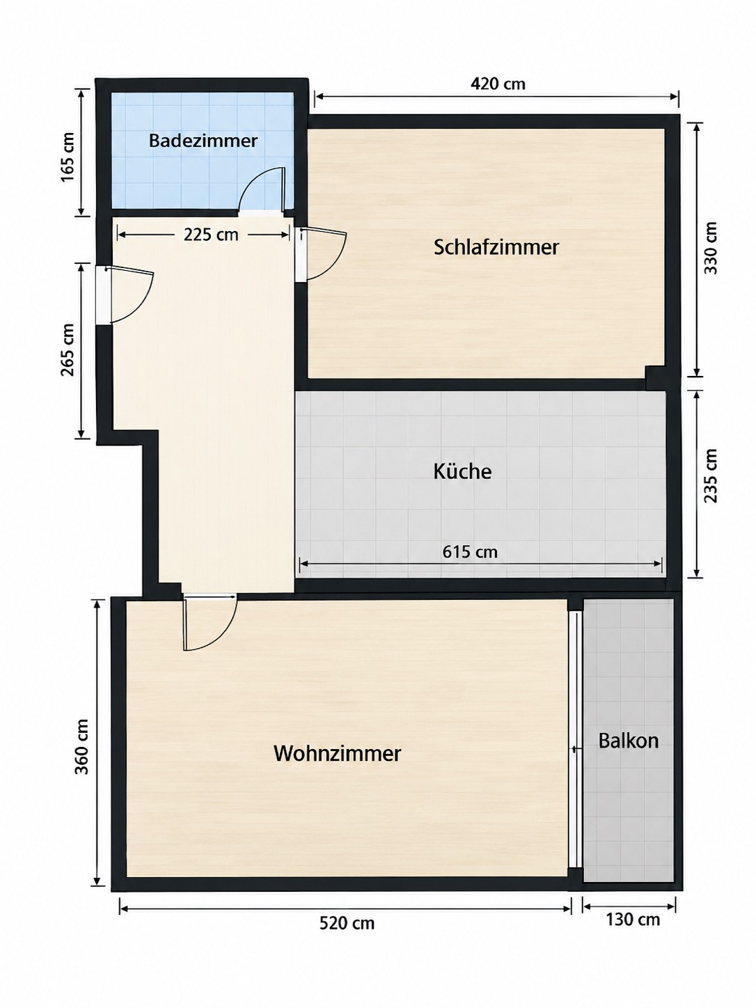 1 ½ Zimmer-Wohnung