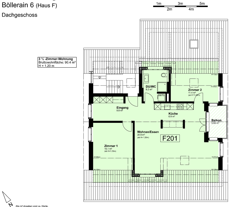 3 ½ rooms apartment