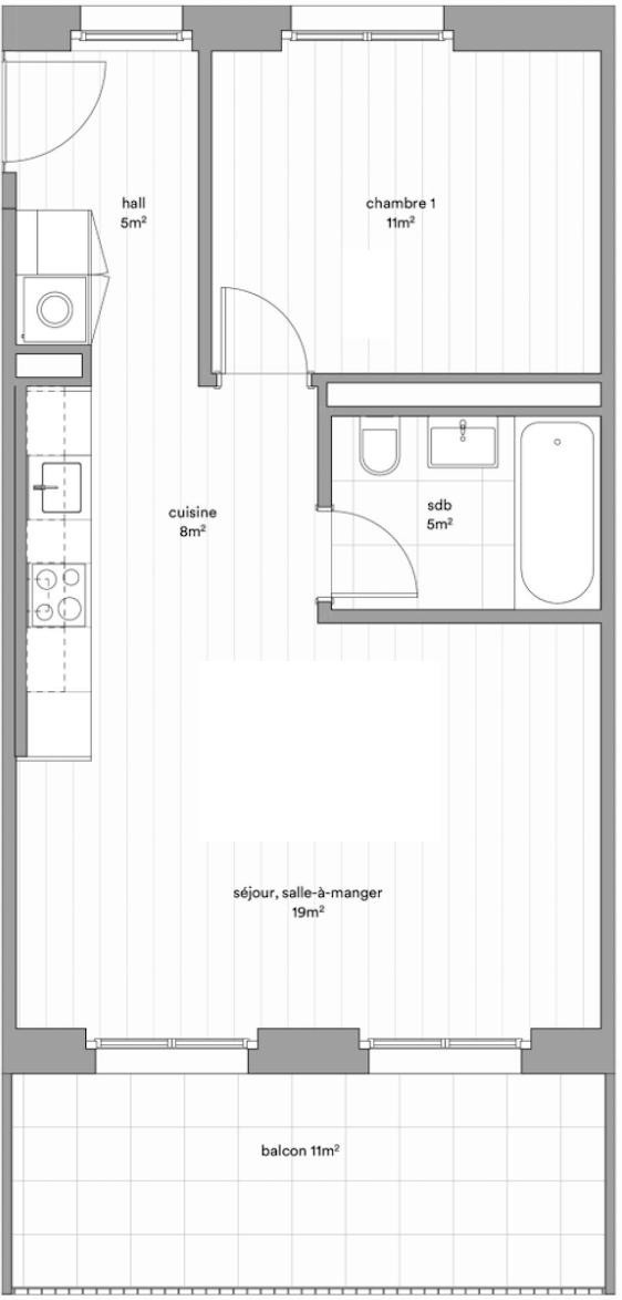 2 ½ rooms apartment