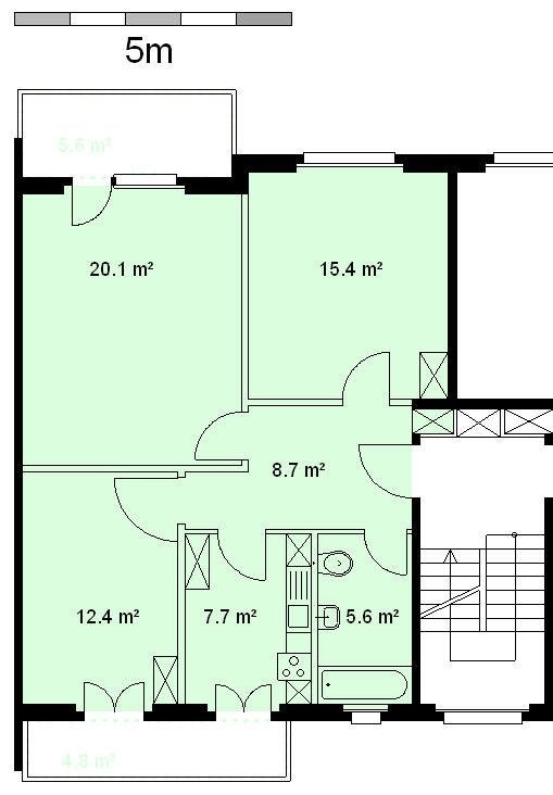 3 rooms apartment, Foto 7 von 8