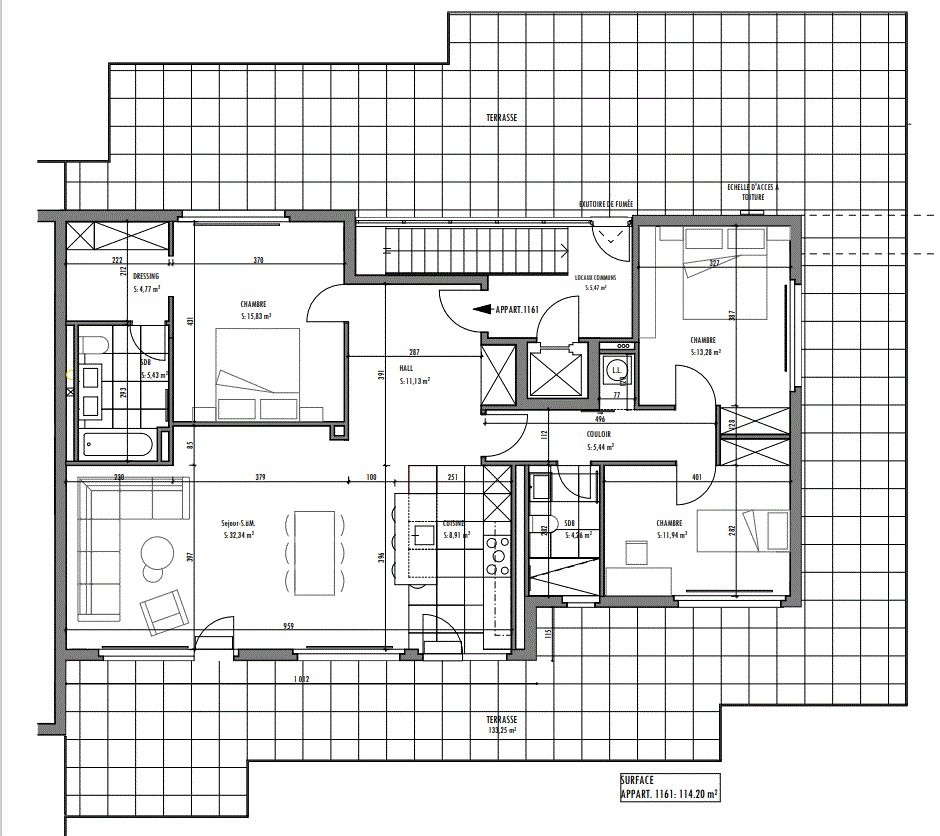 4 ½ rooms attic flat