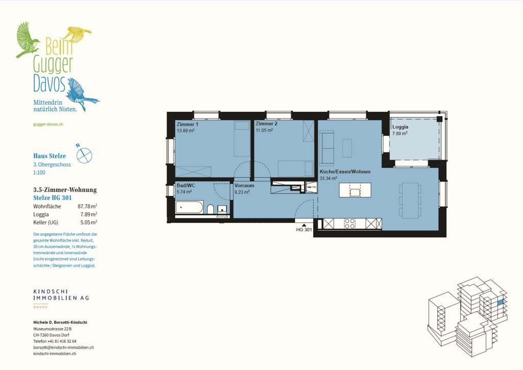 Appartement de 3 ½ pièces